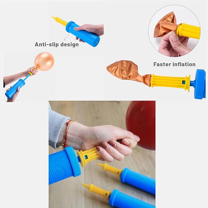 Balloon Pump Handheld Two-Way Dual Action,Double-Way Air Intake Portable Manual Inflator for Balloons,Swimming Rings, Inflatable Toys, Party Decorations
