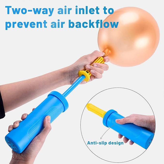 Balloon Pump Handheld Two-Way Dual Action,Double-Way Air Intake Portable Manual Inflator for Balloons,Swimming Rings, Inflatable Toys, Party Decorations