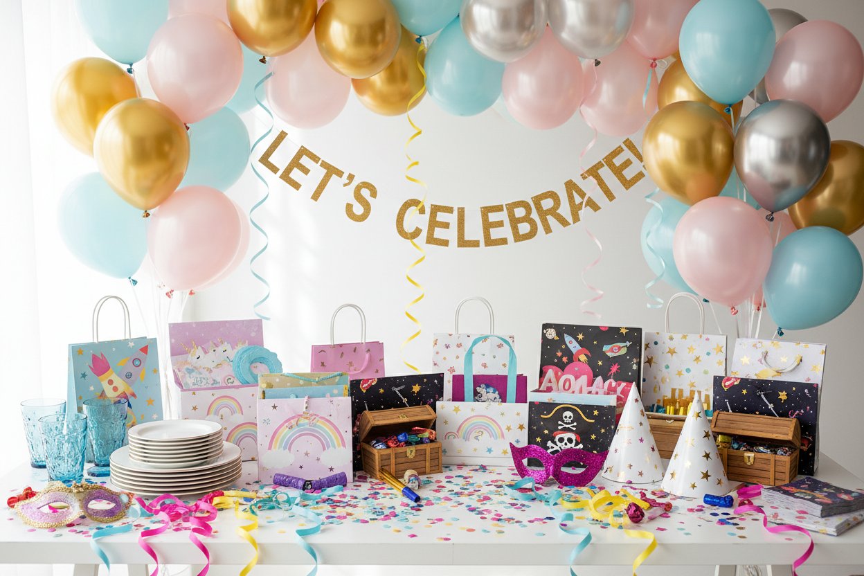 CELEVO is a lively party and event supplies shop bringing color, energy, and style to every celebration. From balloons and decorations to tableware and themed sets, we make party planning easy, fun, and unforgettable for all of life’s special moments. (make it real photo)