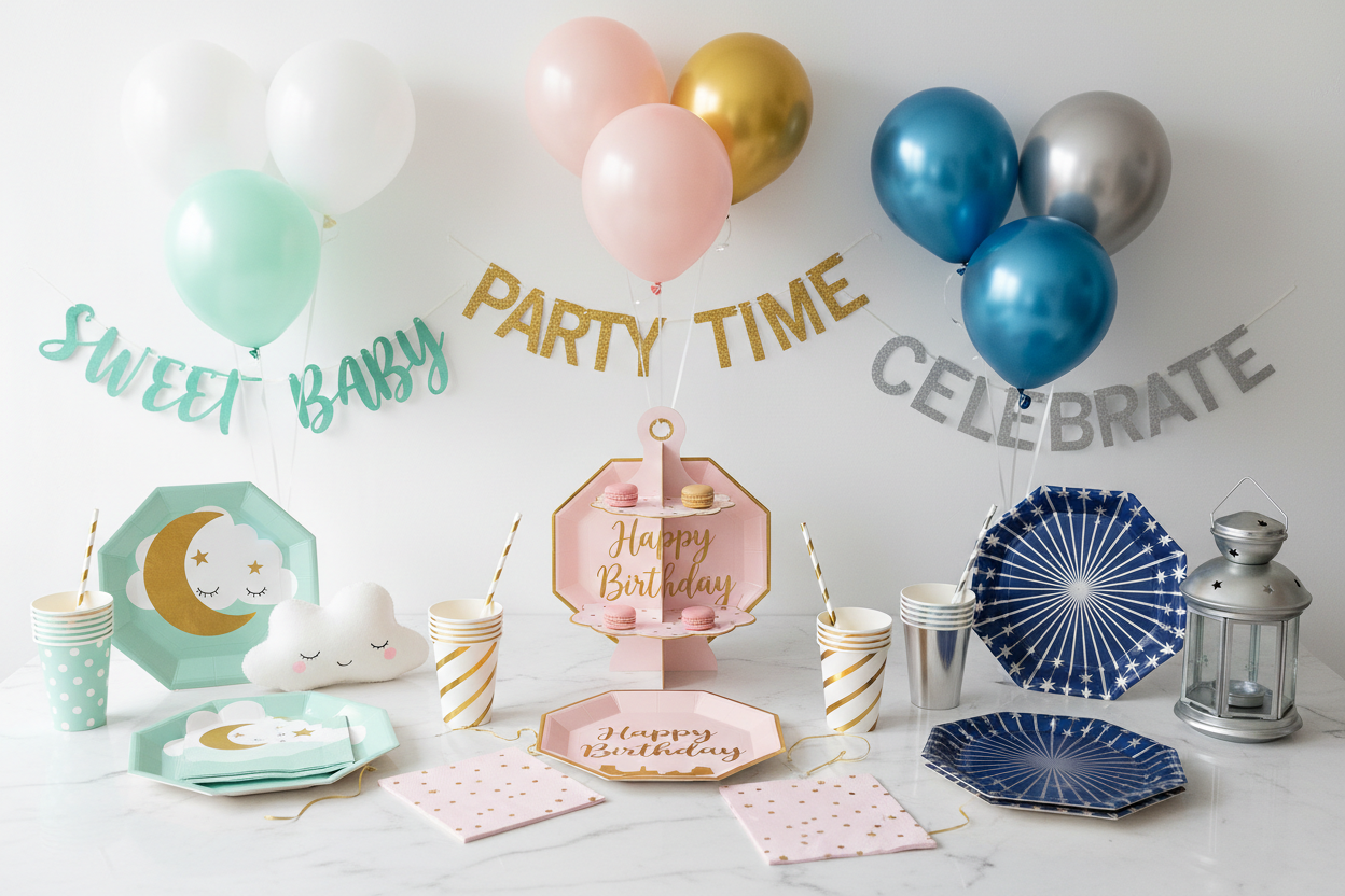 Party Themes & Complete Sets

Simplify your planning with CELEVO’s themed party sets. These all-in-one kits include coordinated decorations and tableware designed around popular themes and occasions. Ideal for busy hosts, our party sets save time while ensuring a polished, cohesive look. (make it real photo)